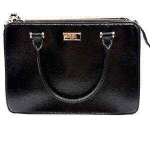 Kate Spade Lise Bixby Place Textured Patent Leather Top Handle Satchel Handbag